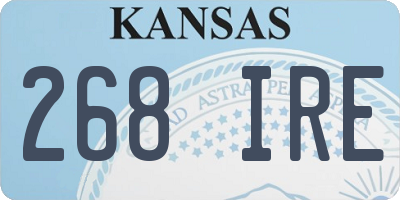 KS license plate 268IRE