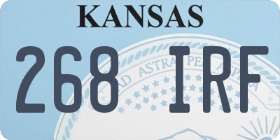 KS license plate 268IRF