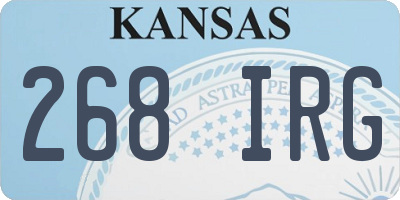 KS license plate 268IRG