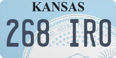 KS license plate 268IRO