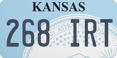 KS license plate 268IRT