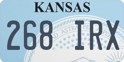 KS license plate 268IRX