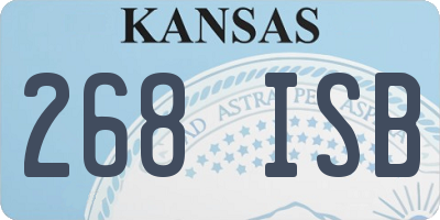 KS license plate 268ISB