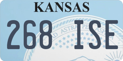 KS license plate 268ISE