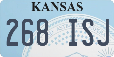 KS license plate 268ISJ