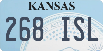 KS license plate 268ISL