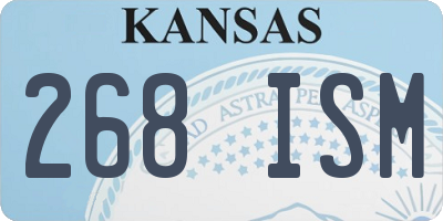KS license plate 268ISM