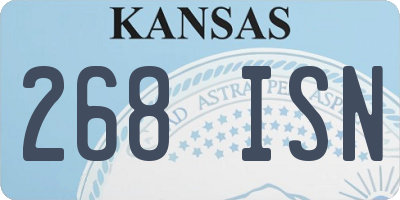 KS license plate 268ISN
