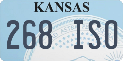 KS license plate 268ISO