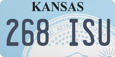 KS license plate 268ISU