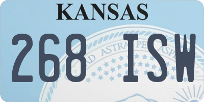 KS license plate 268ISW