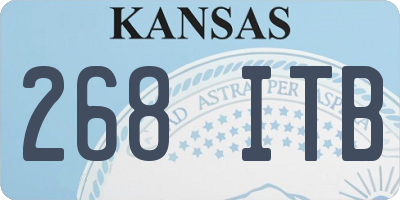 KS license plate 268ITB