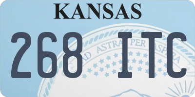 KS license plate 268ITC