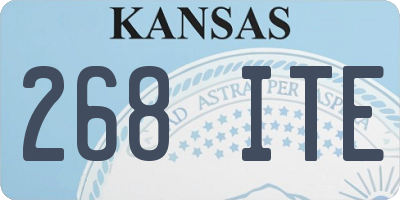 KS license plate 268ITE
