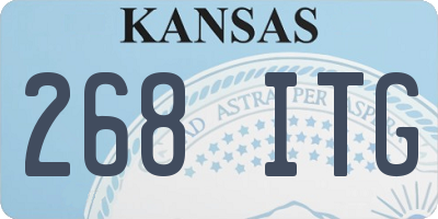 KS license plate 268ITG