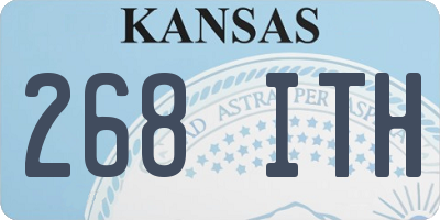 KS license plate 268ITH
