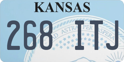 KS license plate 268ITJ