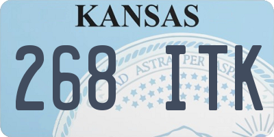 KS license plate 268ITK