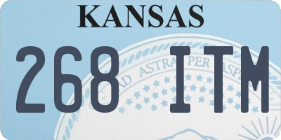 KS license plate 268ITM