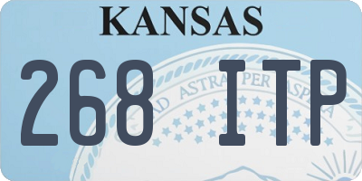KS license plate 268ITP