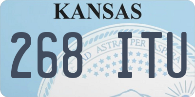 KS license plate 268ITU