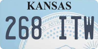 KS license plate 268ITW