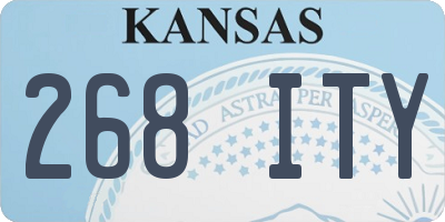 KS license plate 268ITY