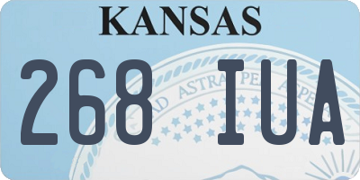 KS license plate 268IUA