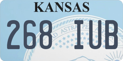 KS license plate 268IUB