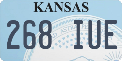KS license plate 268IUE