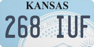 KS license plate 268IUF