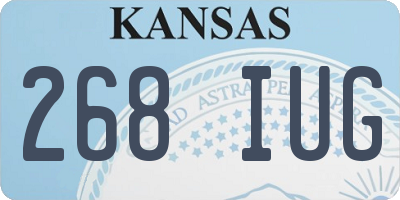 KS license plate 268IUG