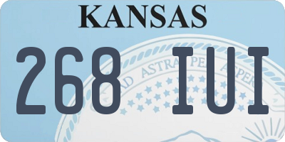 KS license plate 268IUI