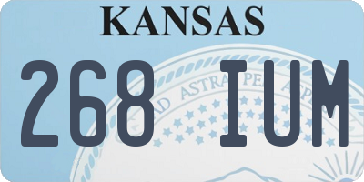 KS license plate 268IUM