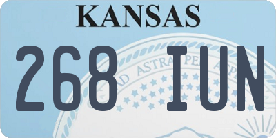 KS license plate 268IUN