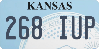 KS license plate 268IUP