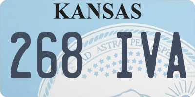 KS license plate 268IVA