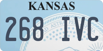 KS license plate 268IVC