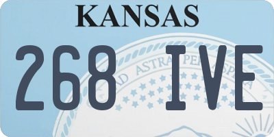 KS license plate 268IVE