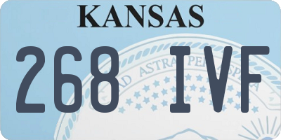 KS license plate 268IVF