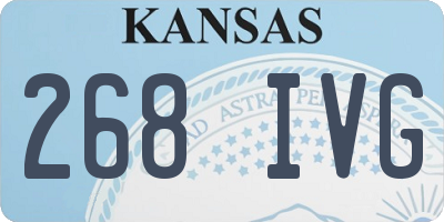 KS license plate 268IVG