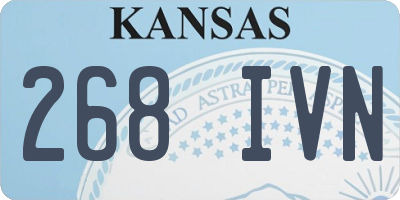 KS license plate 268IVN