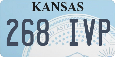 KS license plate 268IVP