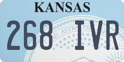 KS license plate 268IVR