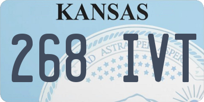 KS license plate 268IVT