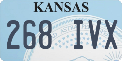 KS license plate 268IVX