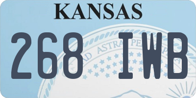 KS license plate 268IWB