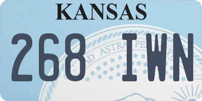 KS license plate 268IWN