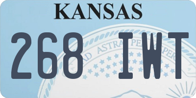 KS license plate 268IWT