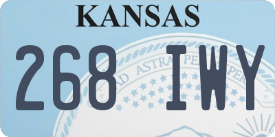 KS license plate 268IWY